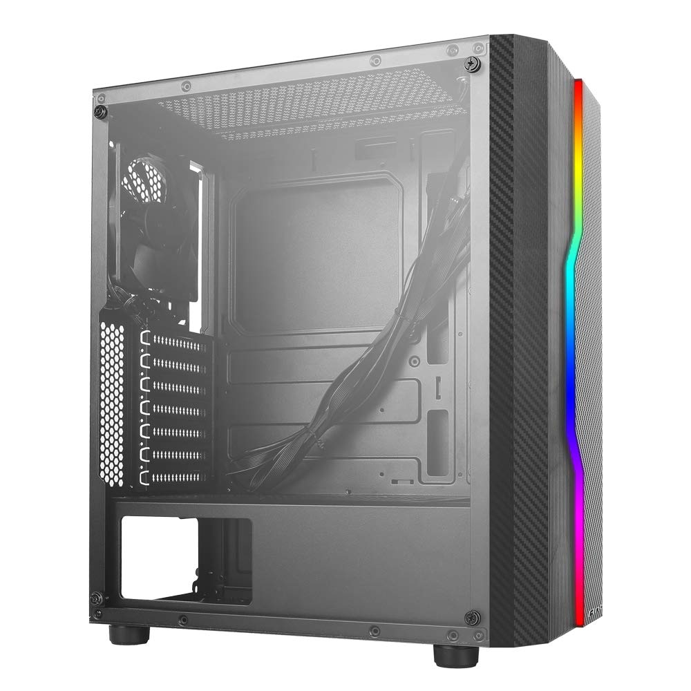 Caja + Mediana + Torre+ATX+Antec+NX230+RGB++ + Panel + vitr%C3% A9+%28%29., Negro