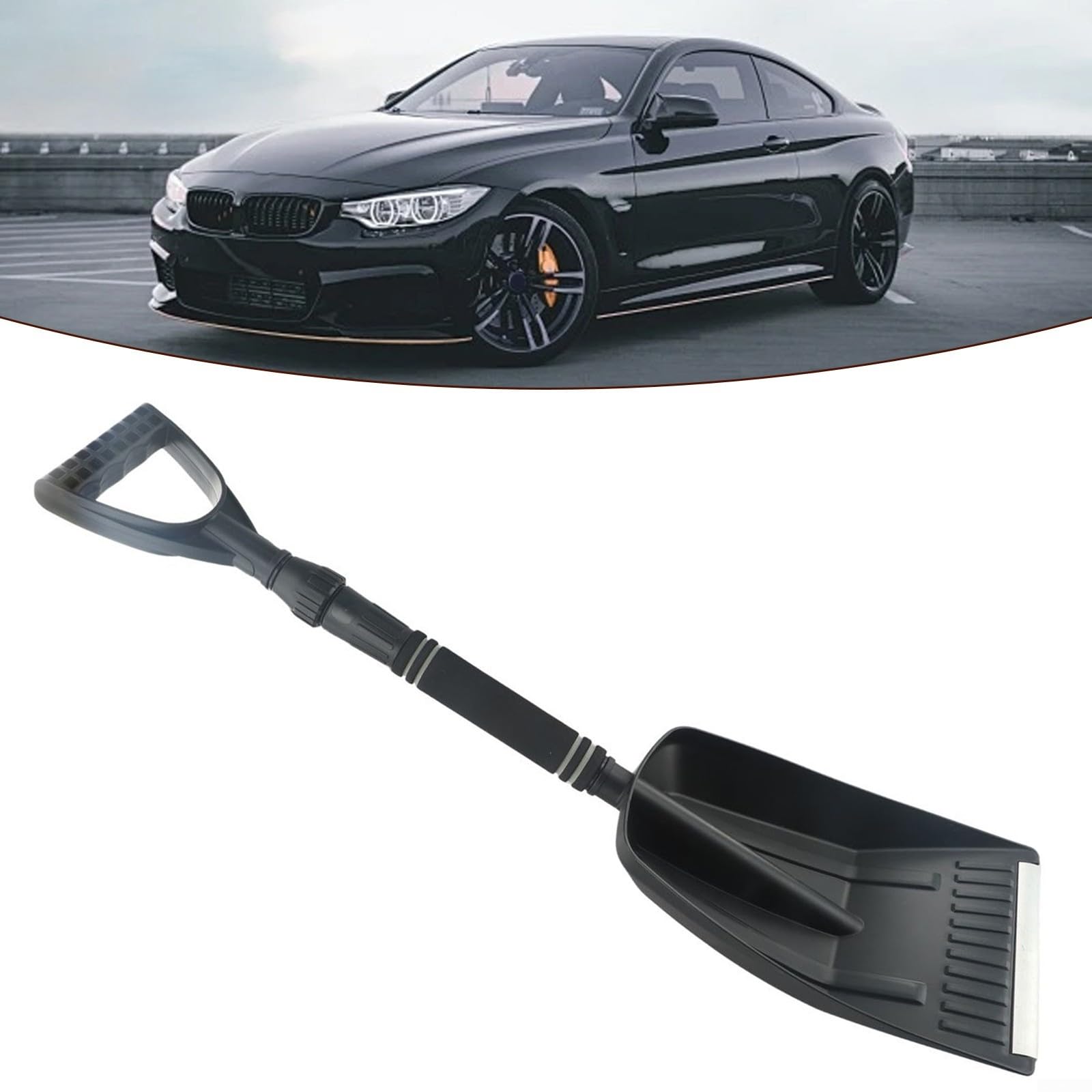Pelle à neige rétractable pour voiture, 71,1 cm, en aluminium, outil de déneigement d'hiver