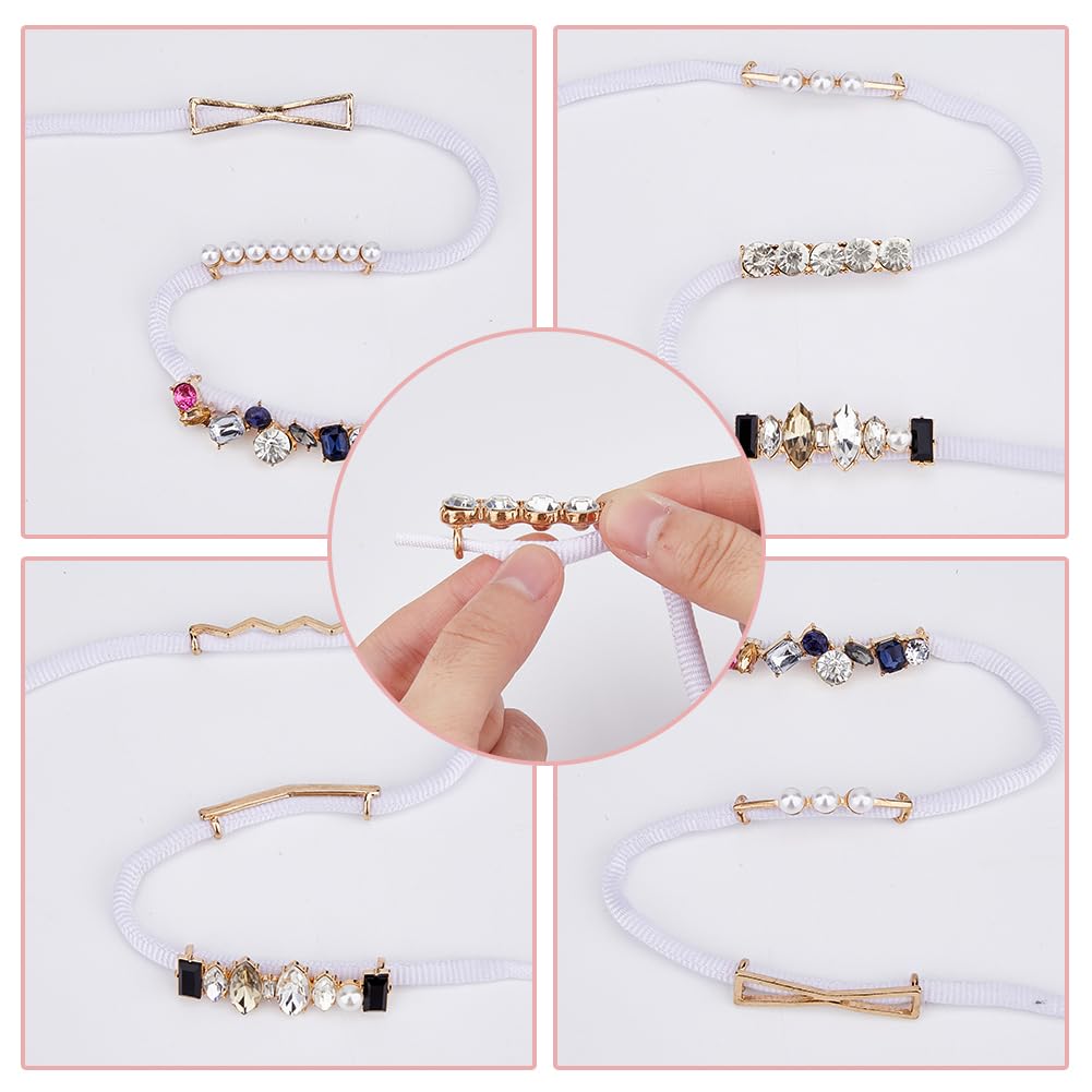 16 Breloques Décoratives Pour Lacets De Baskets – 8 Styles Différents – Perles Et Strass – Pour Personnaliser Tes Chaussures
