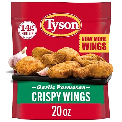 Tyson Frozen Garlic Parmesan Crispy Wings, 20 Oz