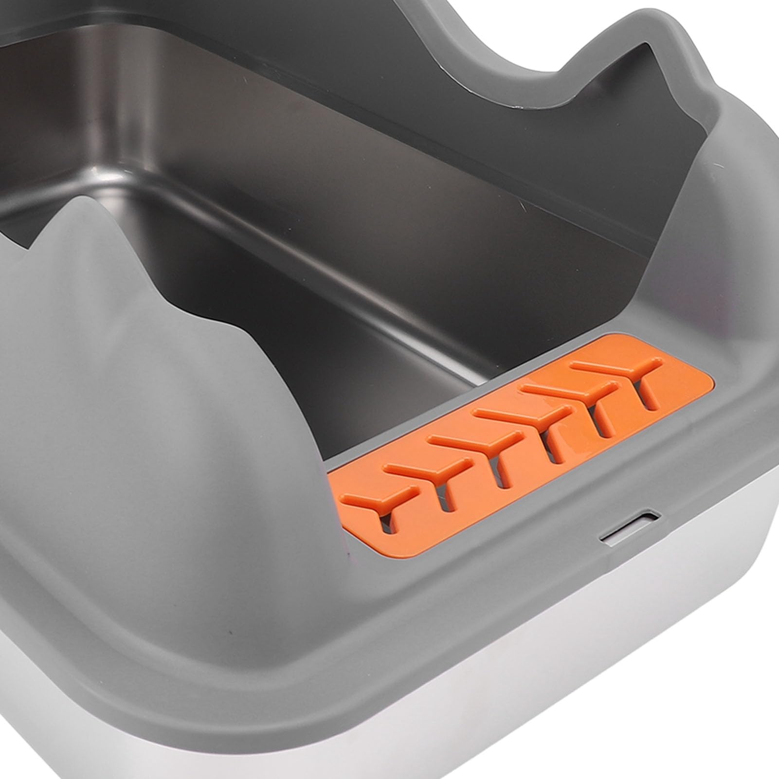 FILFEEL Lettiera per Gatti in Acciaio Inossidabile con Coperchio - Lettiera in Metallo Chiusa con i Lati Alti per Gatti di Taglia Grande, Design a Prova di Ingresso dall'alto, Facile - - per