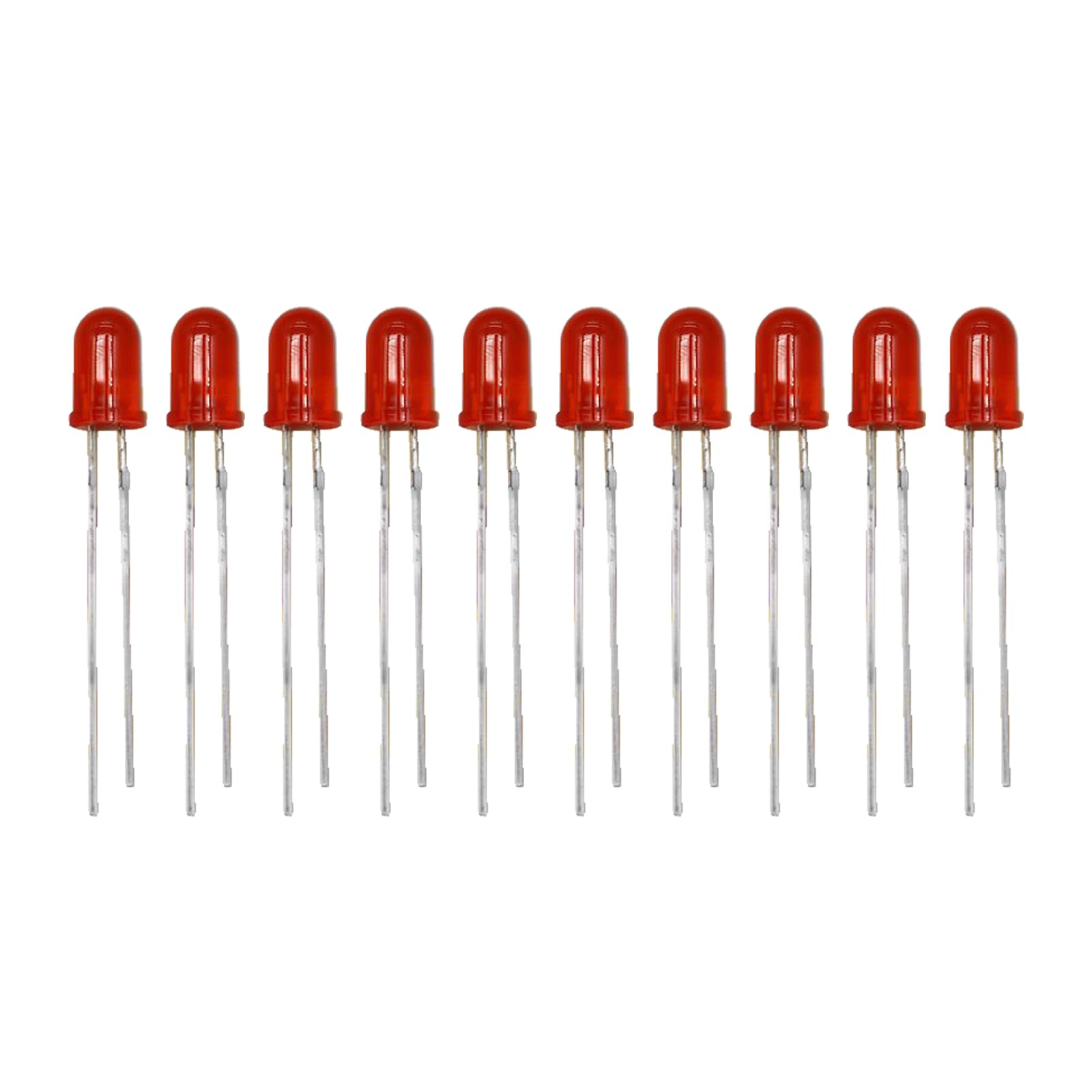 Vincentvolt 5mm LED In Red Color Pack Of 10