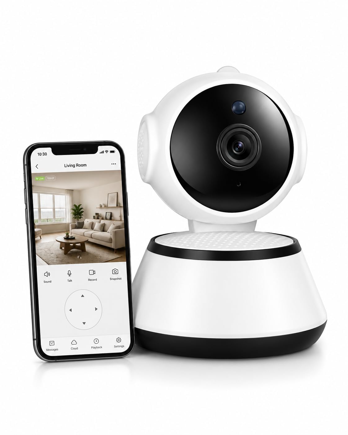 securinnov 4MP Indoor WiFi Security Camera | 1080p HD | Smart CCTV Camera with 360° Pan Tilt Rotation | Color Night Vision | Motion Detection | Two-Way Audio with Mobile App V380 Pro (Robot Camera)-image-27