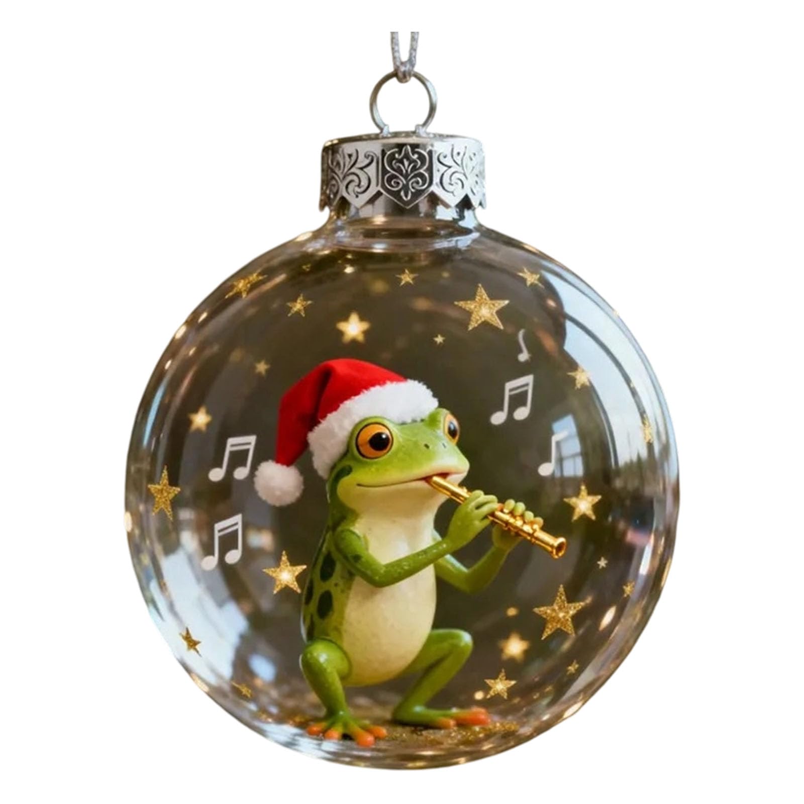 Shatterproof Acrylic Animal Sphere Ornament for Christmas Tree Tabletop Mantels Christmas Party Supplies