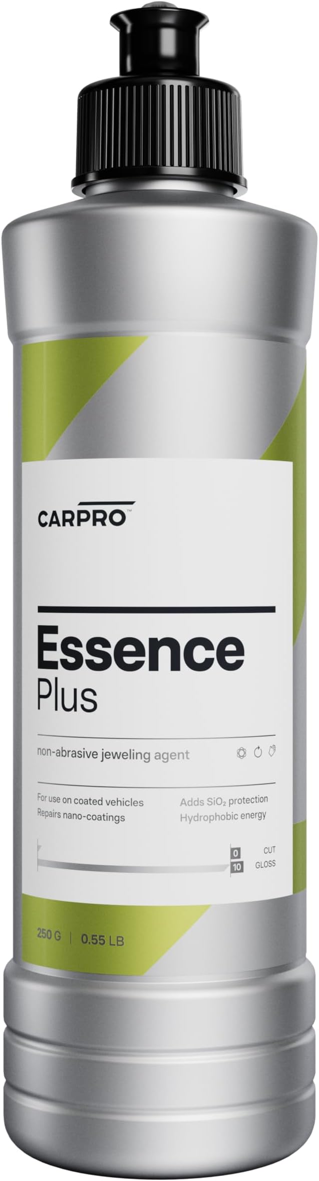 Essence Plus Non-Abrasive Gloss Agent, SiO2, Blend of Ceramic Coat Repair Agents, High Gloss Quartz Resins, and Hydrophobic Nanoparticles for Repairing Durable Ceramic Coatings - 250ml (8oz)