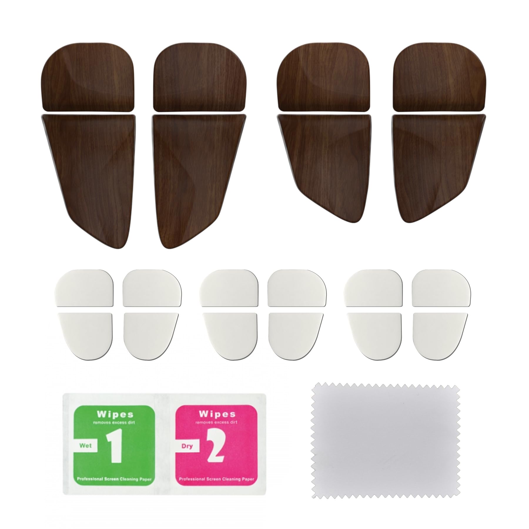 PlayVital 2 Paar Erweiterung Trigger Schultertasten für ps5 Controller, Adjusters für PS Portal Remote Player, Spiel Verbesserung Adjuster Tasten Knöpfe für PS5 Edge Controller-Holz Maserung - 3