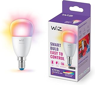 WiZ WiFi Smart Bulb, White or Coloured Light, Dimmable E14 4.9W, App Control or Voice Control (Alexa, Apple HomeKit, Googl…