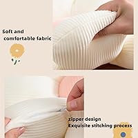 Vista 7 de Almohada de Flores, Almohada Decorativa en Forma de Flor Cojín de Asiento de Seis Pétalos 23.62 Pulgadas Flor Rosa de Felpa Almohada Decorativa