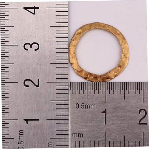 Miniatura 7 de Aretes de bricolaje, 50 piezas de anillos en relieve, aretes de bricolaje, aros de cobre para hacer joyas, aretes de relieve, anillos de cobre