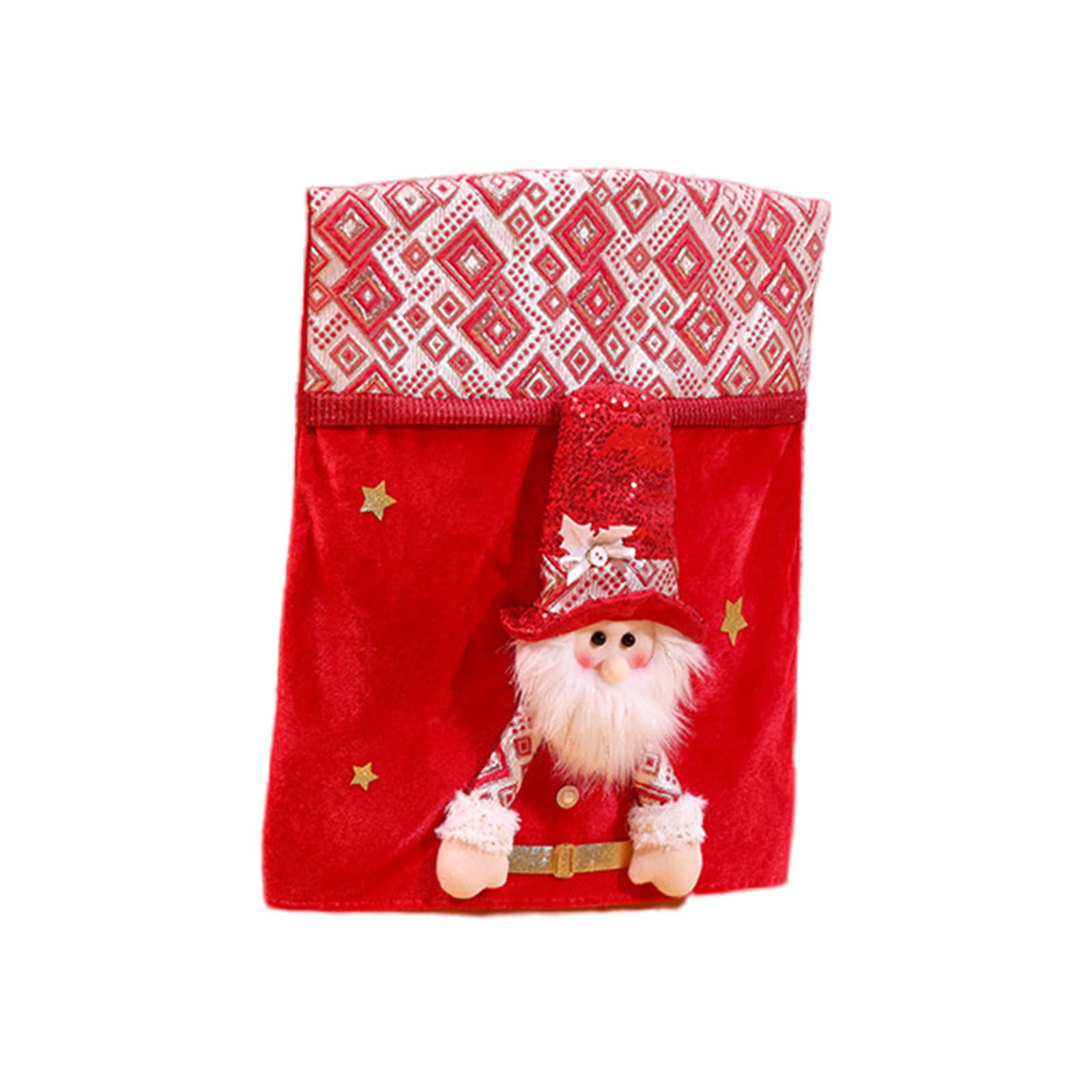Tsophreniq Holiday Chair Cover Santa Snowman Artwork Sturdy Nonwoven Easy Assembly Yearly Decoration Holiday Chair Slipcovers