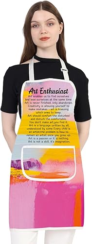 JXGZSO Delantal de pintura para artistas, regalos para pintores, regalos para amantes de la pintura, regalo para estudiantes de arte, regalo para