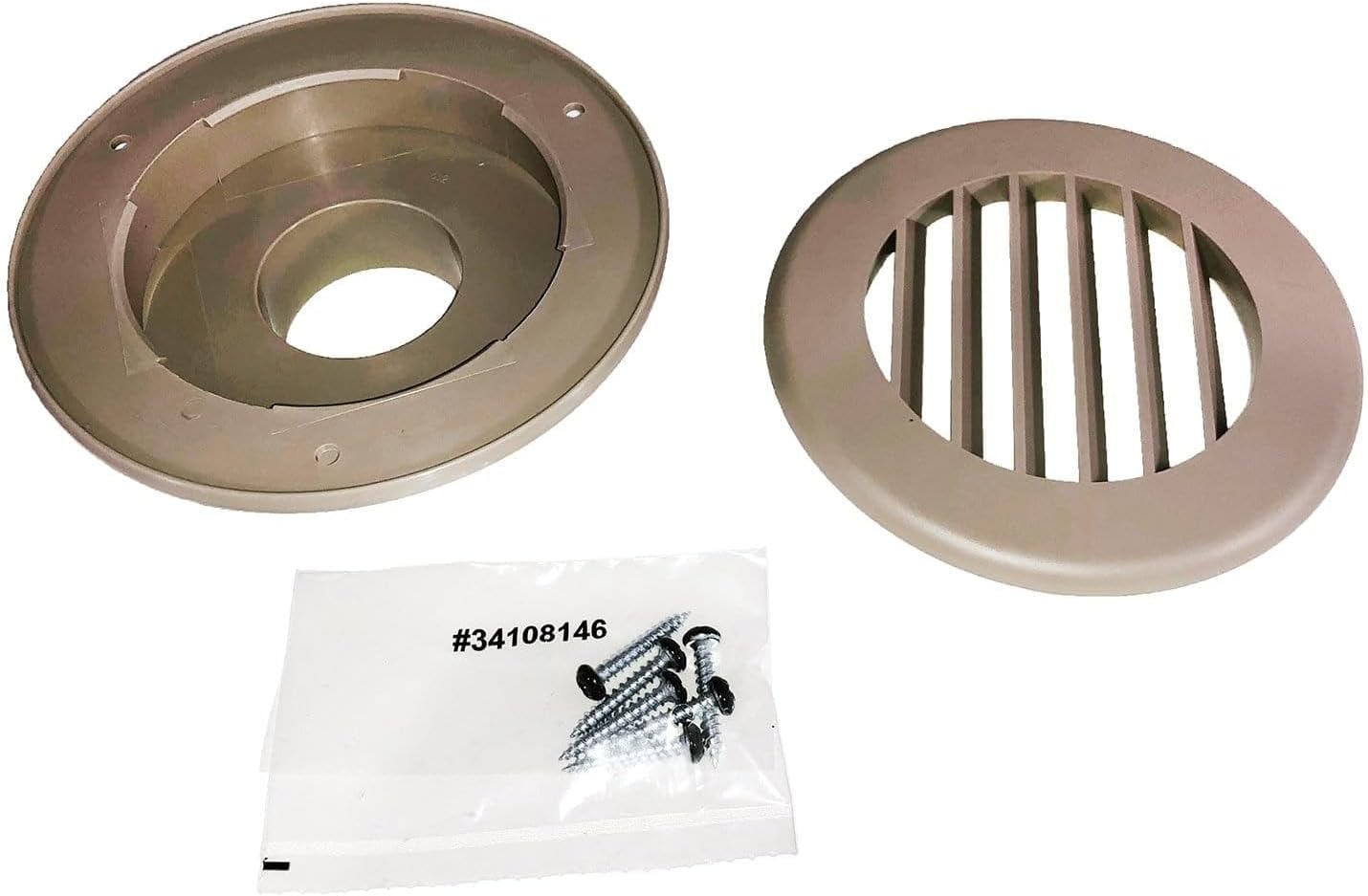 Thetford RV Camper Thermovent 2 inch Ducted Heat Vent Without Damper Tan Brown PN 94263
