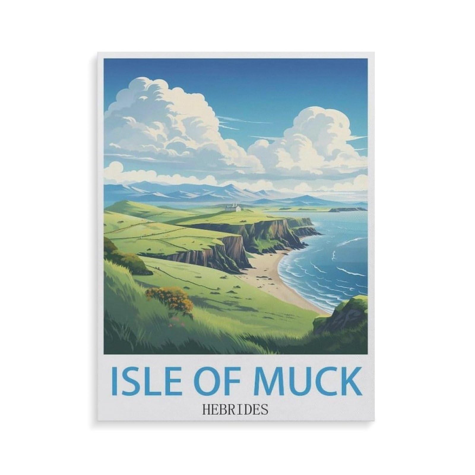 1000 Piece Puzzles，Isle of Muck Hebrides，for Children and Adults, Assembly Puzzle, Fun Game（38x26cm）-GT54