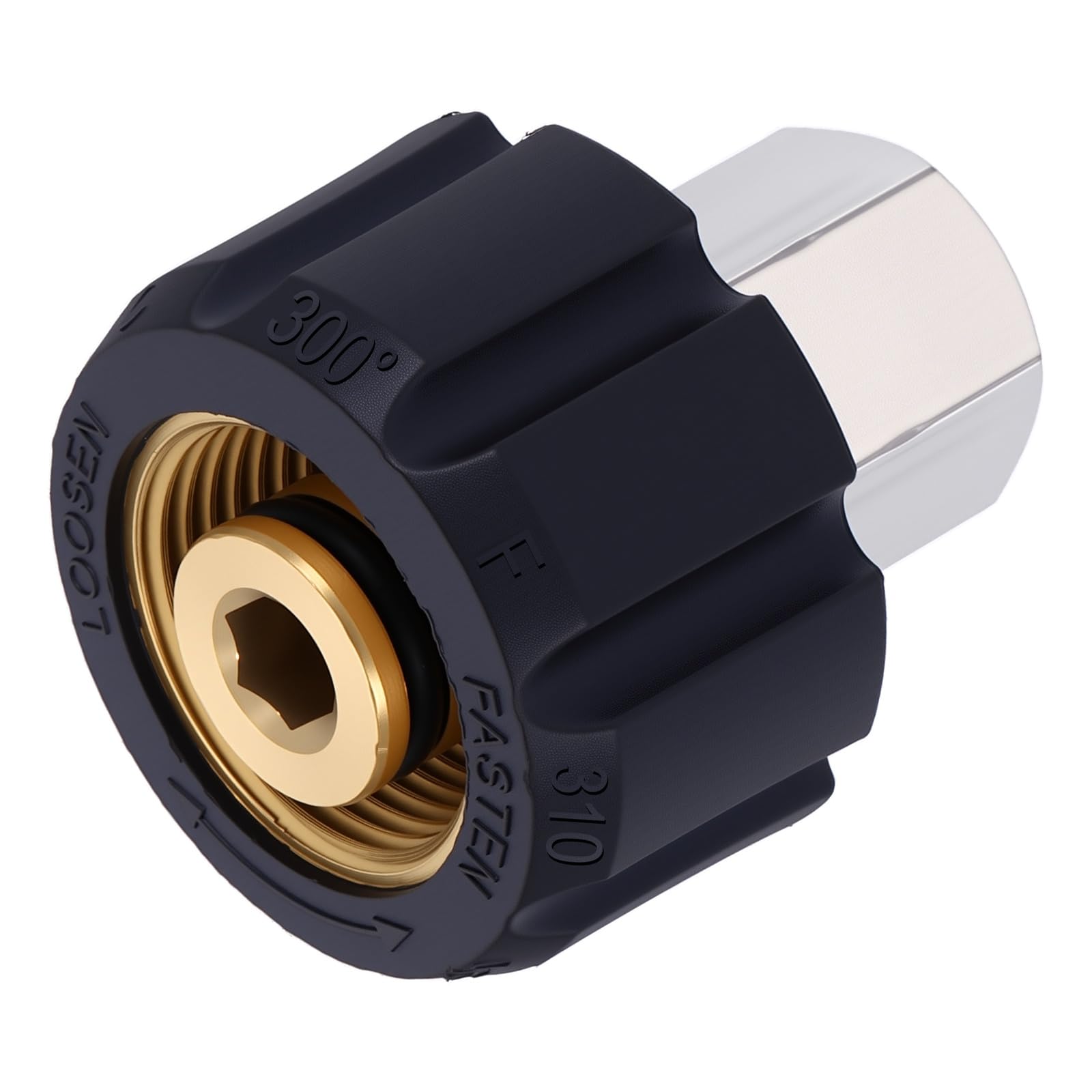 sourcing map Pressure Washer Adapter, M22 14mm Female to G1/4" Female Quick Connect Fittings Swivel Adapter for Pressure Power Washers Hose