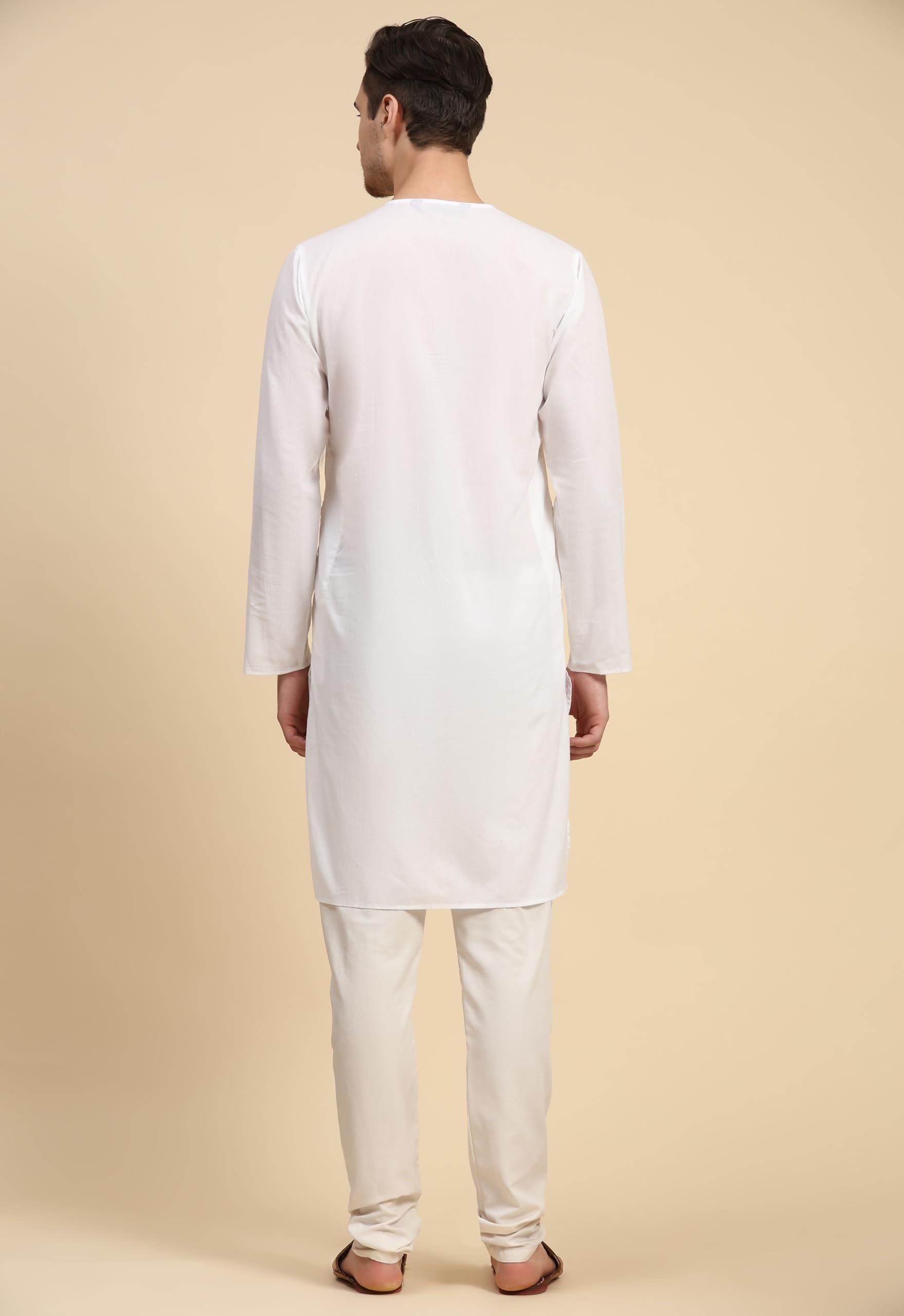 SKAVIJ Traditionelles Kurta Pyjama Set Herren – 100% Baumwolle Ethno Kleidung für Sommer, Yoga & Feiern