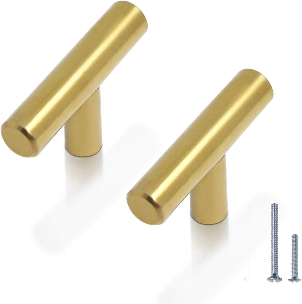 T Bar Gold Handles Kitchen Cupboard Handles Drawer Knobs Single