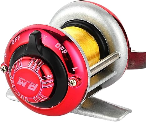 Yanhao ベイトリール 小型 リール シーバスロッド ベイトロッド バス釣り 海釣り 氷釣輪 筏輪 ドラム輪 釣り用品 持ち運びが簡単 ライン付き 9 7 5cm 青 ベイトリール オンライン通販