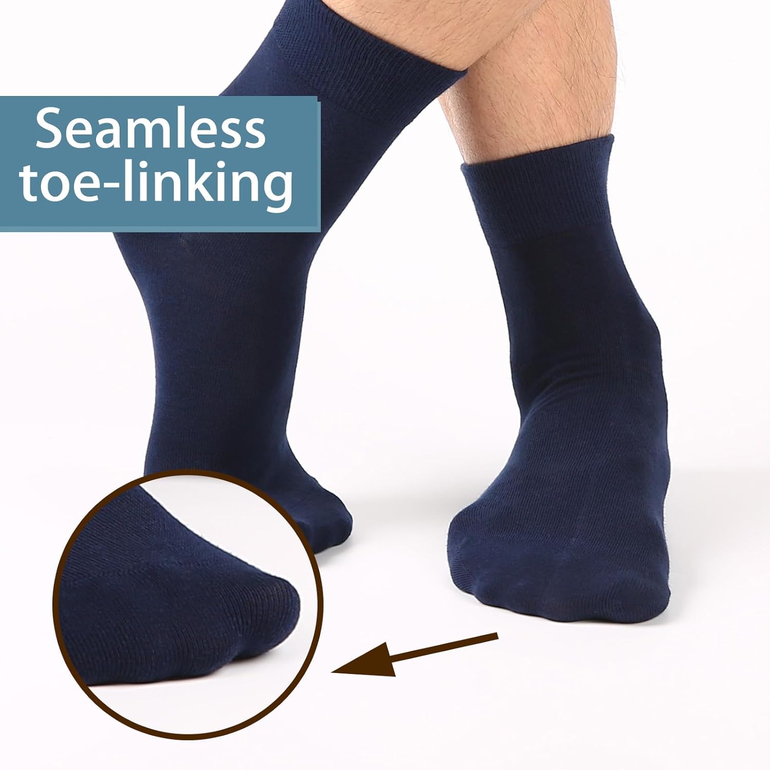 FGZ Mens Crew Socks Breathable Cotton Soft Casual Thin Socks for Work,Sport & Everyday Wear,5 Pairs - Image 5