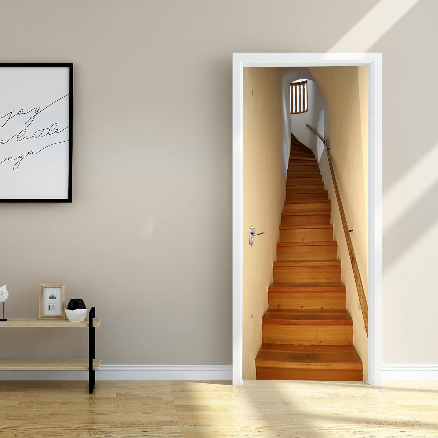 artfanke 3D Door Sticker Peel and Stick 30.3"x78.7"-Self-Adhesive Staircase Door Wallpaper Wall Decals Vinyl Poster for Home Decor (2 Sheets/Set) image 3