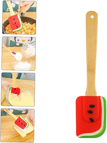 Miniatura 5 de Espátula de silicona con diseño de sandía, mango ergonómico para remover tartas, para un uso seguro y cómodo para hacer postres y más