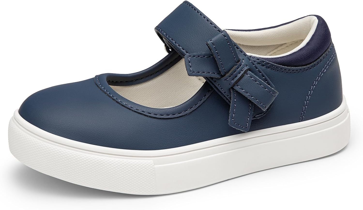 Rihero Girls Sneakers Kids School Uniform Mary Jane Shoes Casual Walking Shoes for Toddler Little Big Kids - Image 6