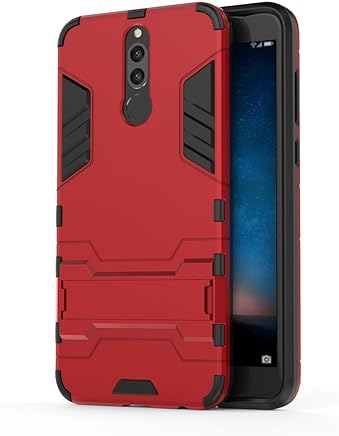 Huawei Mate 10 Lite Funda ,bdeals 2in1 Duro PC + Suave TPU High Absorci?n de Impacto [Kickstand] Armor Carcasa Case para Huawei Mate 10 Lite - Rojo
