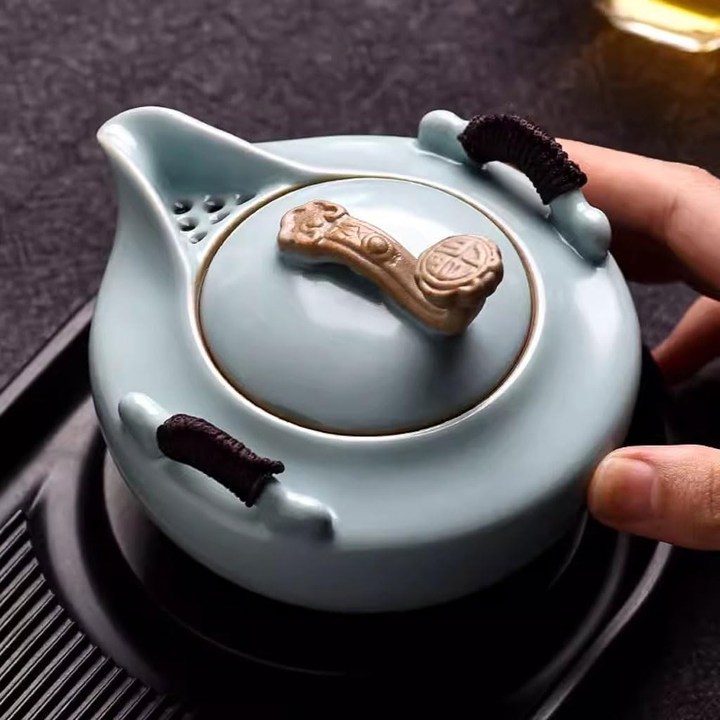 Wielofunkcyjny ceramiczny czajniczek ręczny ceramiczny czajniczek domowy ceramiczny czajniczek antyoparzeniowy pojedynczy czajniczek kreatywny zestaw do herbaty kung fu dozownik herbaty duży czajnic