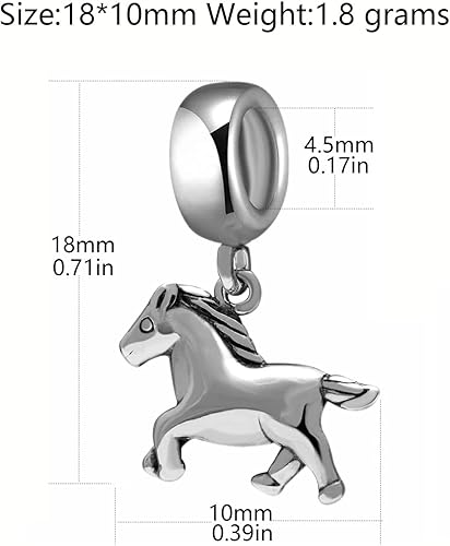 Miniatura 2 de Caballo Encanto 925 plata esterlina encanto animal socio de Caballero Encanto Warrior  Encanto para pandora pulsera