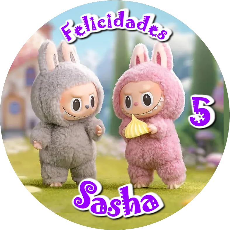 OBLEA de Elfos Monstruosos Redonda personalizada para Pastel o Tarta, Papel Comestible Decoracion Cumpleaños, Obleas Comestibles Torta Redondo - Vegano y Sin GLuten