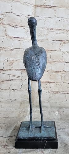 Miniatura 4 de Escultura de bronce, estatua hecha a mano Rembrandt Bugatti Cigüeña Exótica Estatua de pájaro obra de arte hecha a mano por Think Bronze