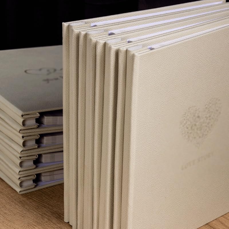 Leather Surface Embossed Self Adhesive Photo Album Commemorative Book Specimen Storage