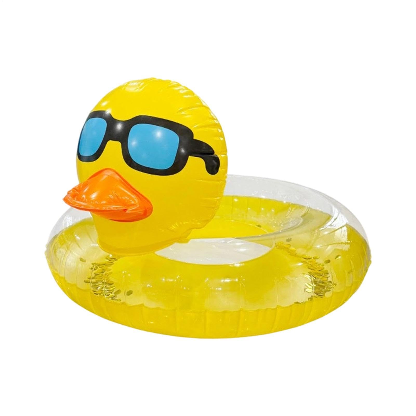 Inflatable Swimming Ring, Pool Inflatables Floats, Duck Shape Swimming Ring Rubber Rings For Adults Kids Beach Summer Travel Party River Lake Pond โ image 1