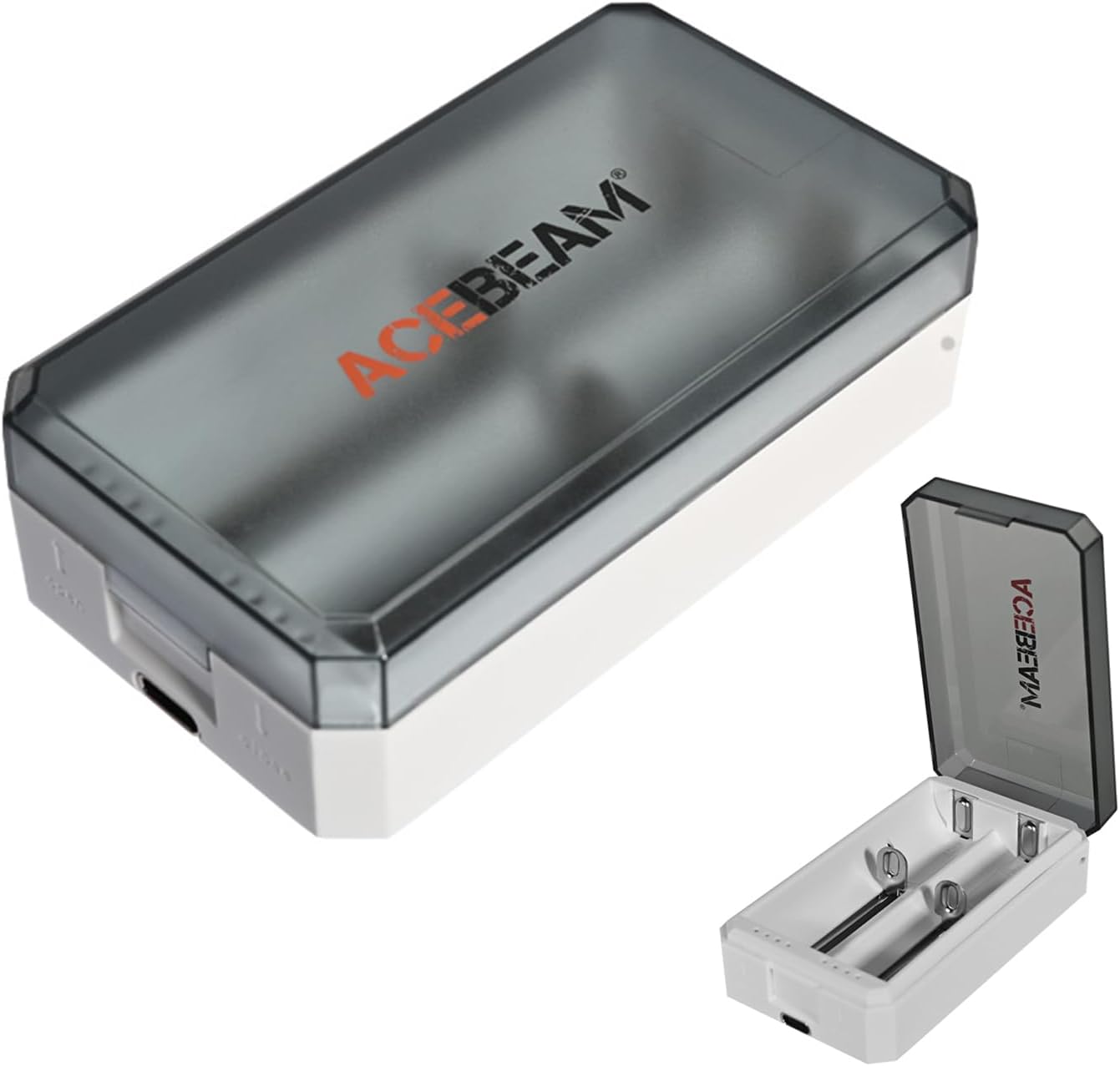 ACEBEAM A2 Portable Battery Storage Box, Battery Charger, Battery Storage Organizer, Battery Box, Battery Storage Case