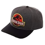 Jurassic Park Hat Classic Logo Curved Snapback Cap Black
