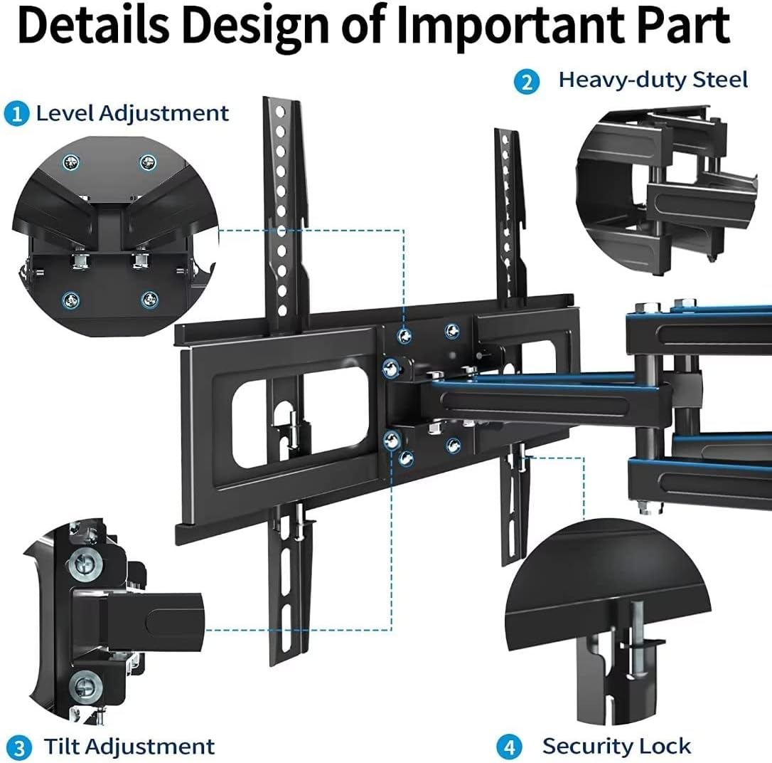 Buy Everstone Full Motion TV Wall Mount with Height Adjustment for Most