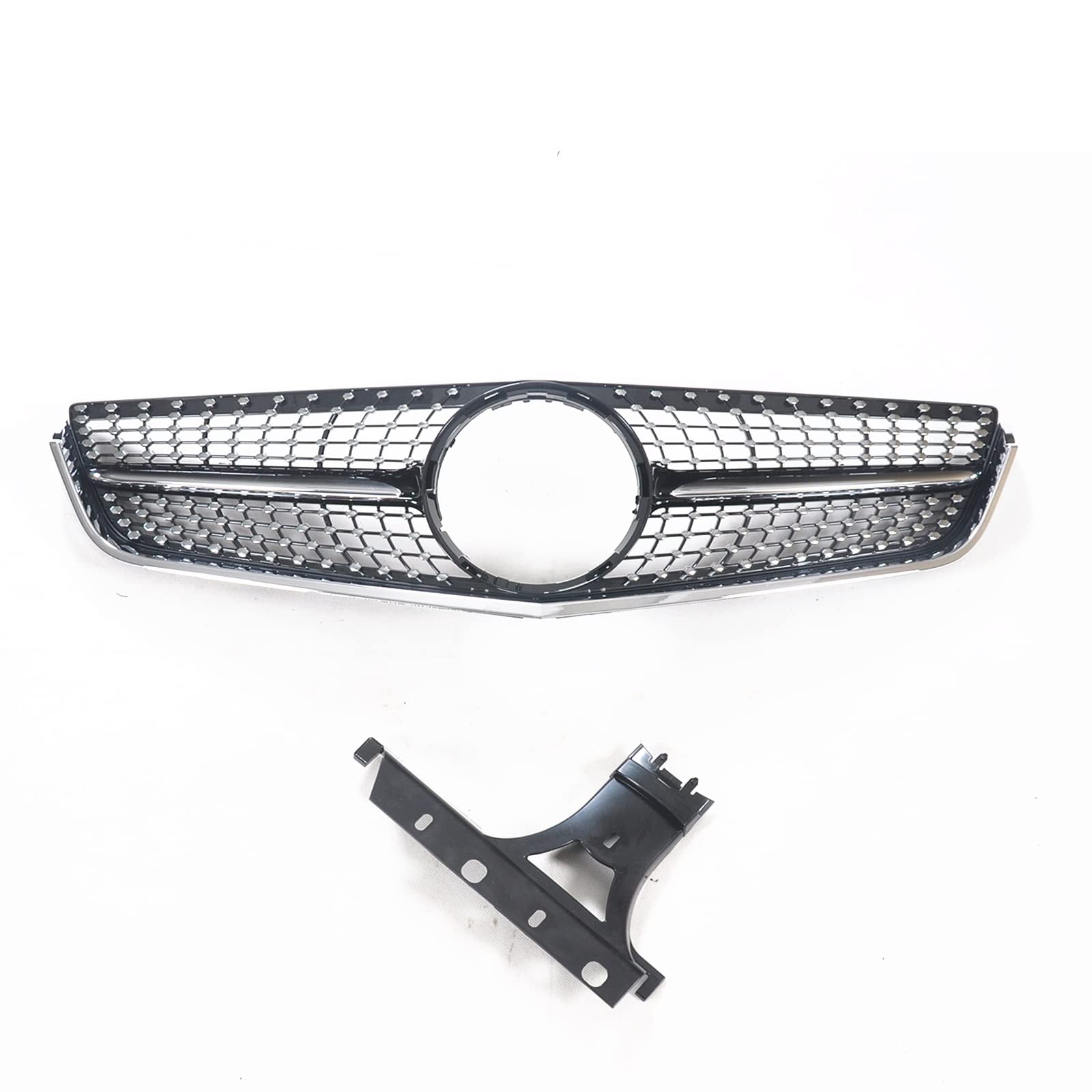 CHEVVY Griglia Anteriore Griglia per Benz Classe E W207 C207 Coupe 2009-2013 E300/E350 Black Diamond Style Car Upper Bumper Hood Mesh Accessori