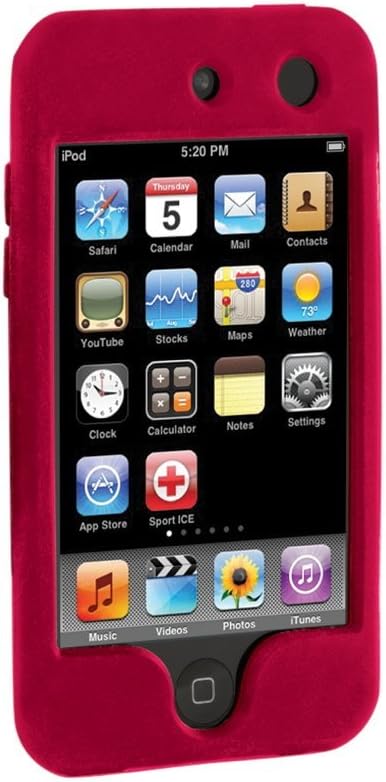 Grantwood Technology Silicone Case for iPod Touch 4th Generation, Pink, with Elastic Strap for securing to Your arm (Screensaver not Included)