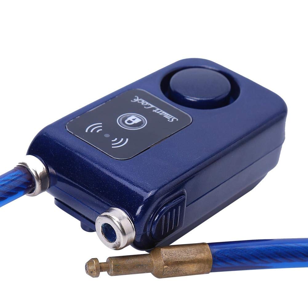 Lucchetto Intelligente per Bici, Blocco della Catena della Bicicletta Resistente Impermeabile Controllo App Bluetooth Smart Wireless Antifurto Antifurto Blocco della Catena con Allarme (Blu)