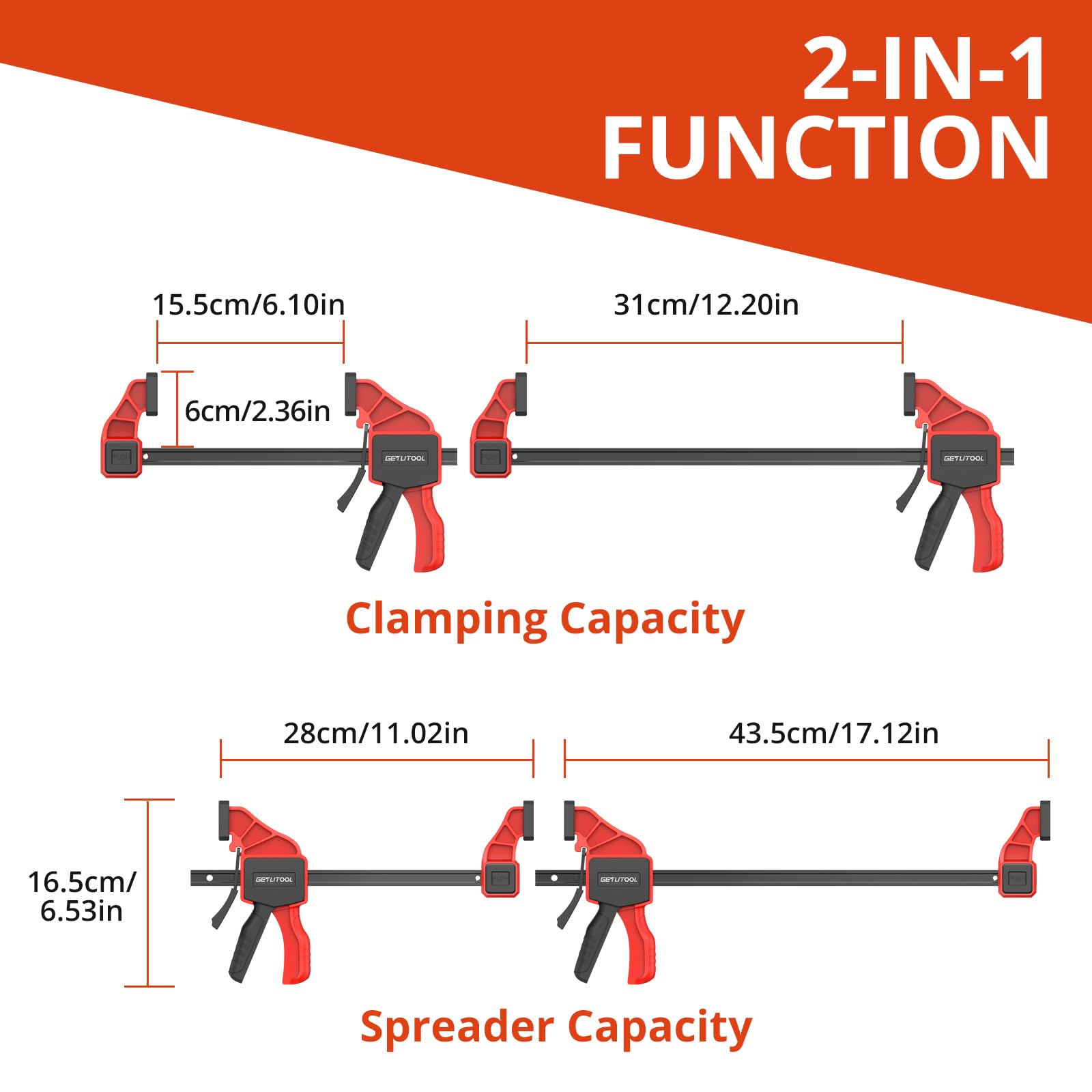 Woodworking Clamps GETLITOOL Bar Clamps 4 Piece Set 6 12 Inch Quick woodworking-clamps-getlitool-bar-clamps-4-piece-set-6-12-inch-quick
