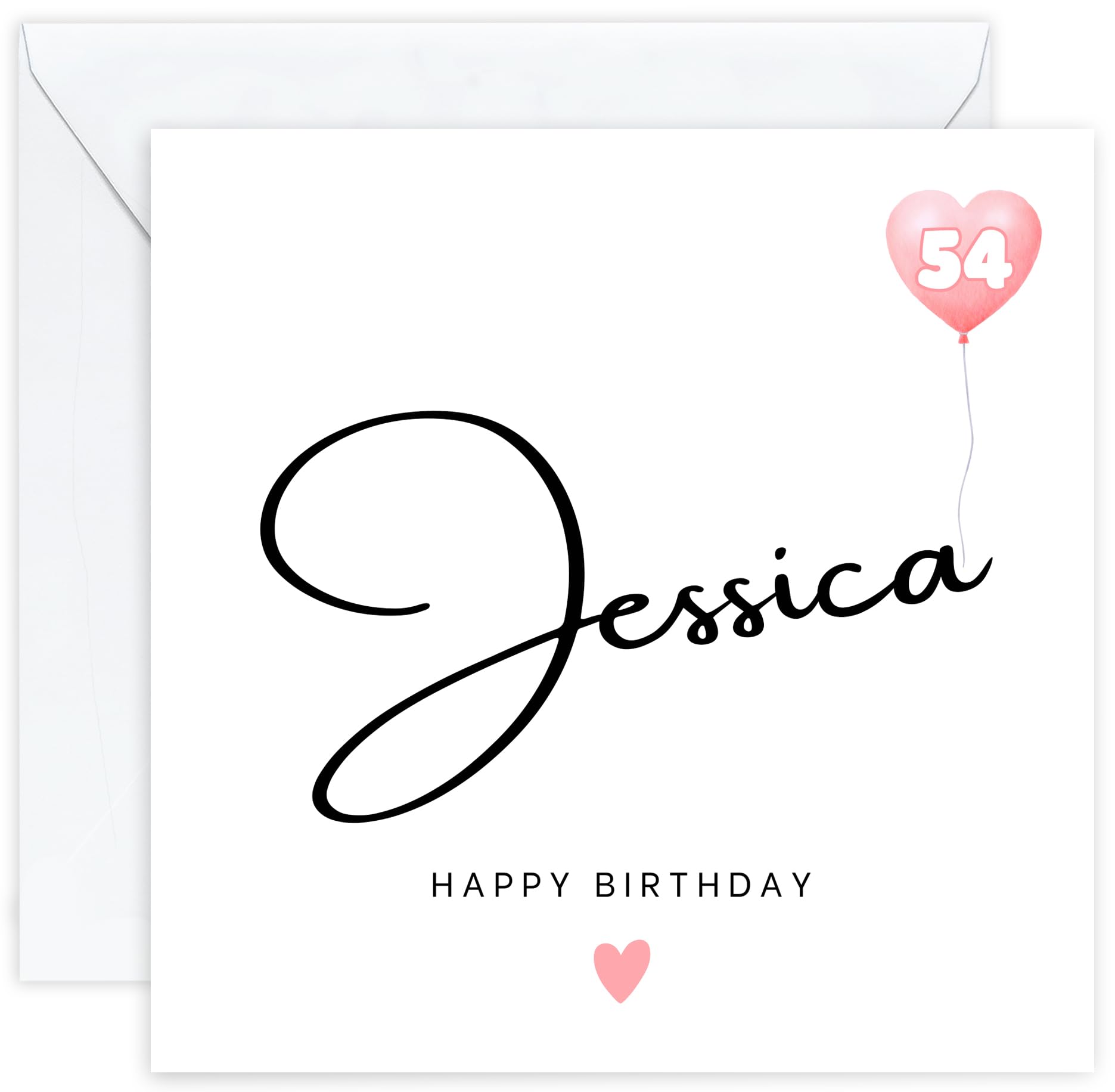 Personalised 54th Birthday Card – Fifty-Fourth Birthday Card for Fifty-Four 54 Year Old Women – Custom Unique Keepsake | Mother | Sister | Aunt | Her | Female | Woman | Mum | Wife (Age 54)