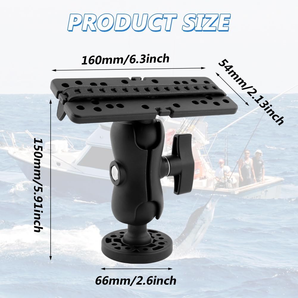 CALIDAKA Fish Finder Mount Base - 360 Degree Rotation Universal Marine Electronic Holder for Boat 3 616isL6eGLL. AC SL1001