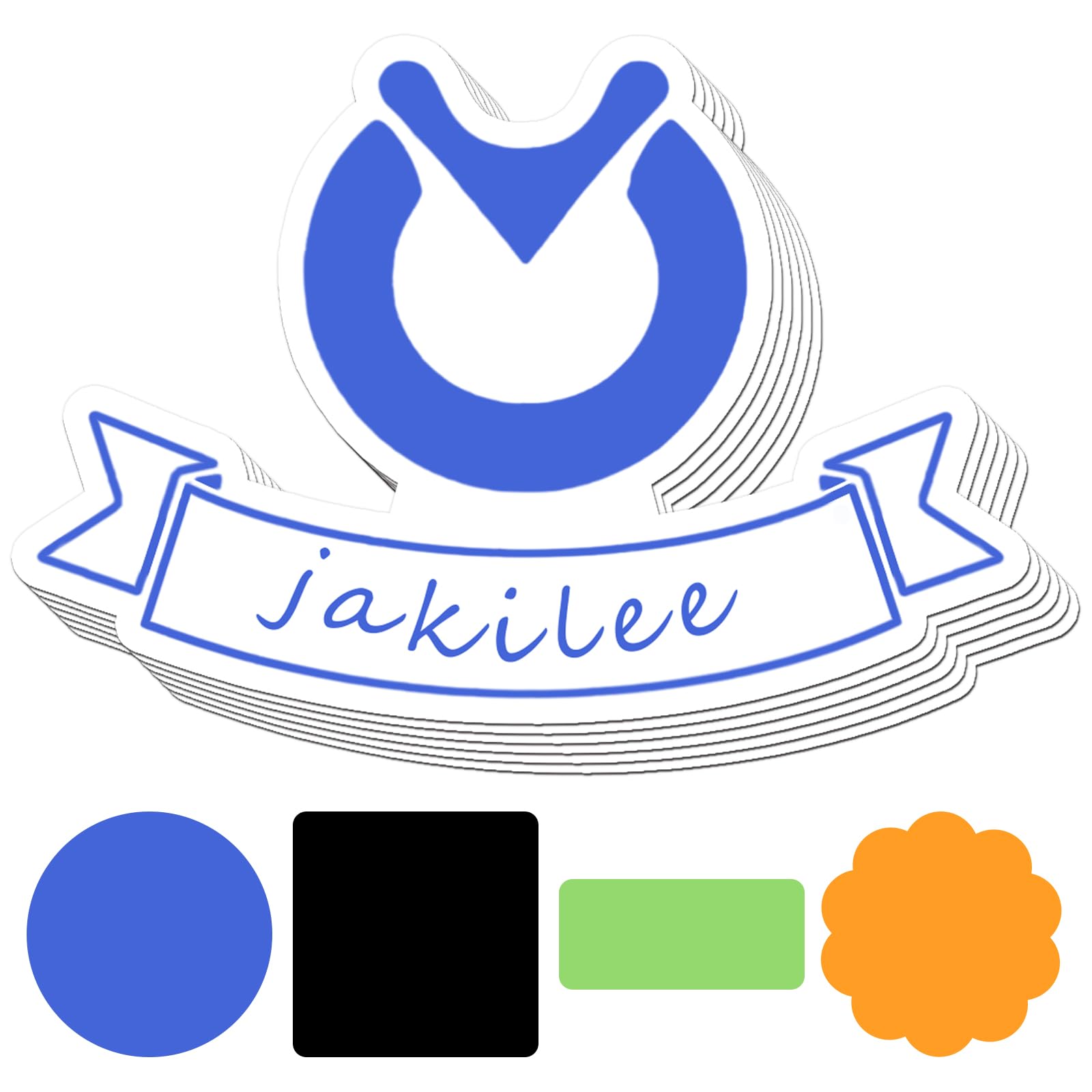 jakilee Custom Die Cut Stickers, 20 to 1000 Bulk Personalized Sticker, Custom Business Sticker Labels, 2 to 8 Inches Customized Stickers for Branding