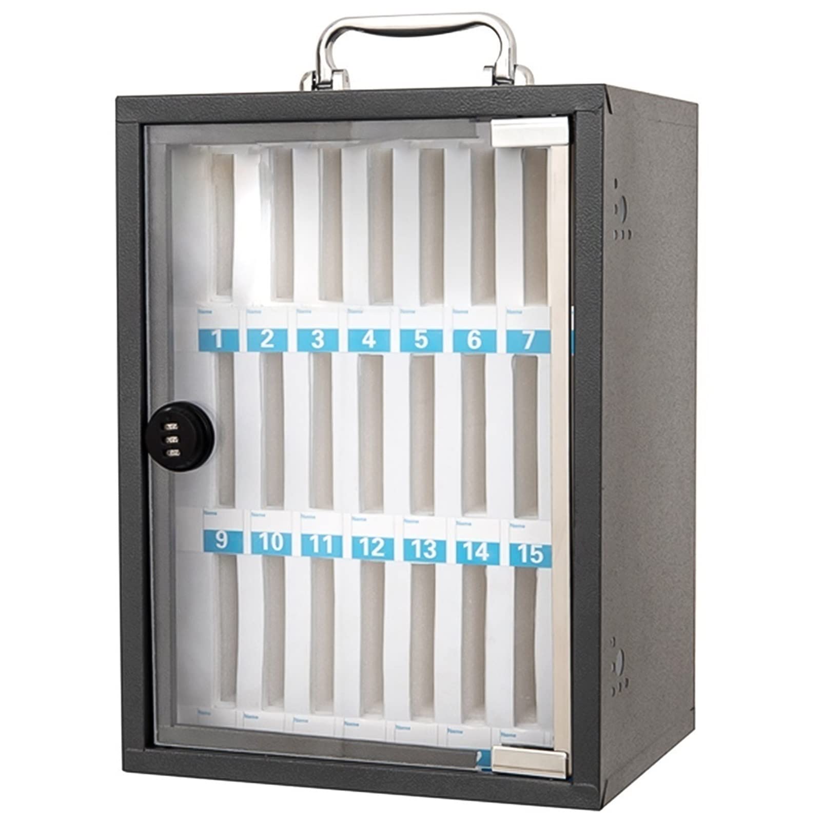 Secure 1260 Slot Metal Wall Phone Locker con serratura a combinazione – Armadietto ideale per cellulare per aule e scuole, perfetto per studenti e personale di sicurezza