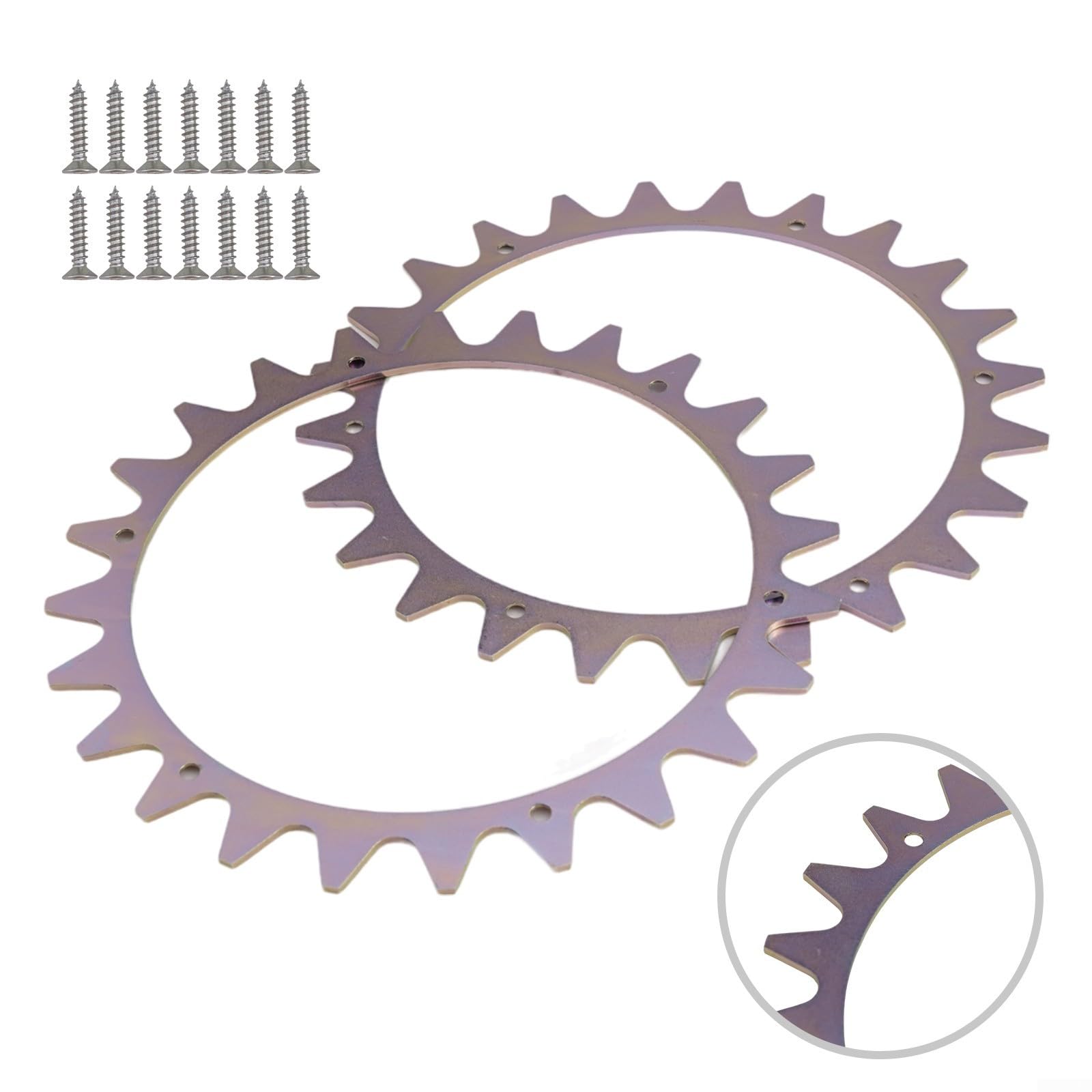 2 piezas de acero inoxidable para cortacésped robótico RMI 422 225 x 25 mm