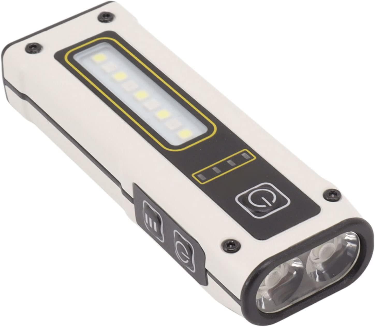 Pocket Flashlight – Magnetic Portable Flat Flashlight with High Brightness LED, Compact Design for Outdoor Camping, Emergency Use, and Carry (White)