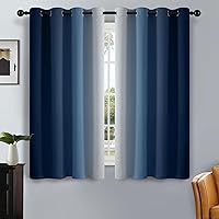 Vista 25 de SimpleHome Ombre Room Darkening Curtains 96 inches Length for Bedroom,Grommet Gradient Light Blocking Beige Gradient Window Curtains for Living