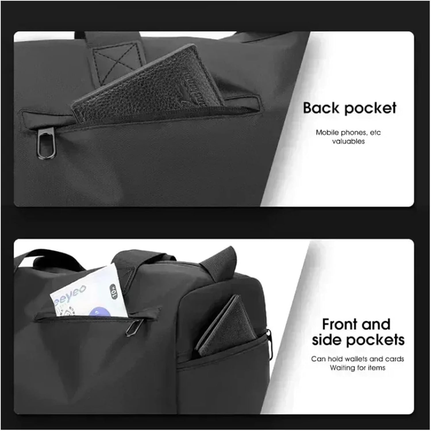 Fitness-Reisetasche – großes Fassungsvermögen, wasserdichtes Oxford-Gewebe, Reißverschluss, Gepäck für Sport und Outdoor-Aktivitäten, blau