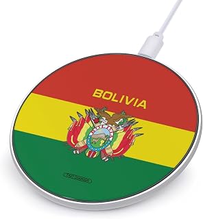 Bolivia Flag Charger Pad 10W Max Fast Charging Portable Charging Station Compatible with iPhone