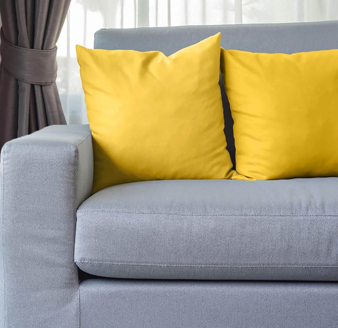 Bird Wing¨ Yellow Color Cushion Cover Set of 2 Cotton for Home Decor Sofa, Bed and Chairs |Decorative Throw Pillow case | Size 18X18 Inch (45.72 x 45.72 cm) (B088Q1N46K) Amazon Price History, Amazon Price Tracker
