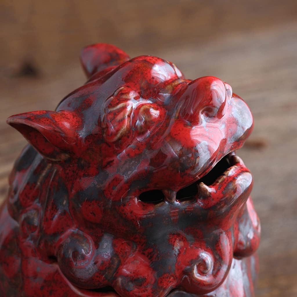 Incense Holder Incense Burner Incense Waterfall Ceramic Lion Aromatherapy Stove Plate Incense Stove Tower Incense Sandalwood Road Agarwood Home Decoration Tea Room Incense Backflow Incense Burner